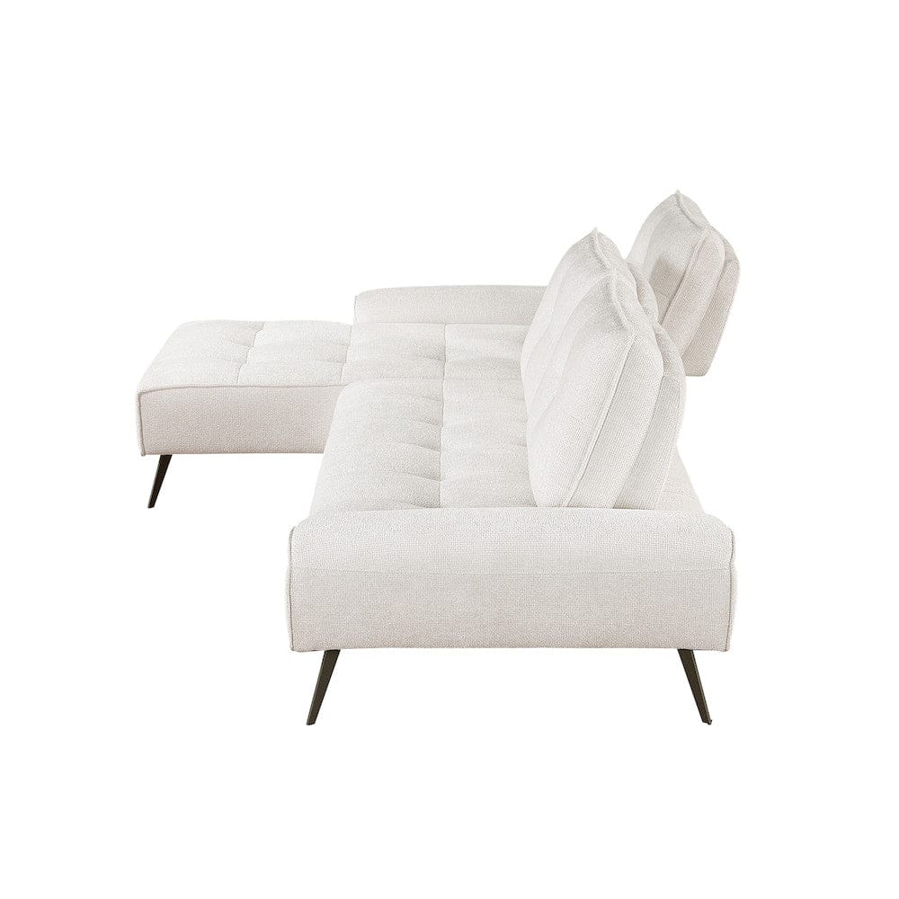 Homelegance  - Dominic 2-Piece Sectional W/ Left Chaise and Dual-position Backs for Adjustable Seat Depth in Beige - 8400BEGx2LC2R  view 9