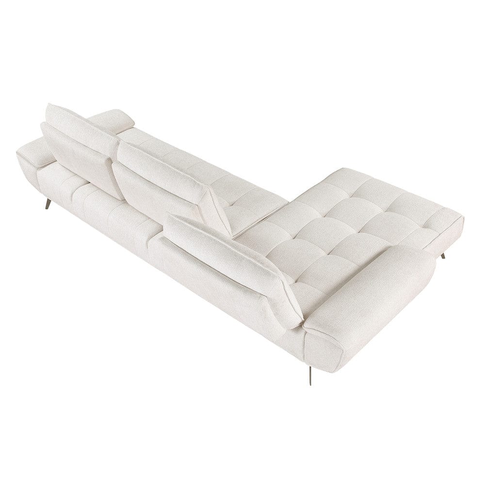 Homelegance  - Dominic 2-Piece Sectional W/ Left Chaise and Dual-position Backs for Adjustable Seat Depth in Beige - 8400BEGx2LC2R  view 11