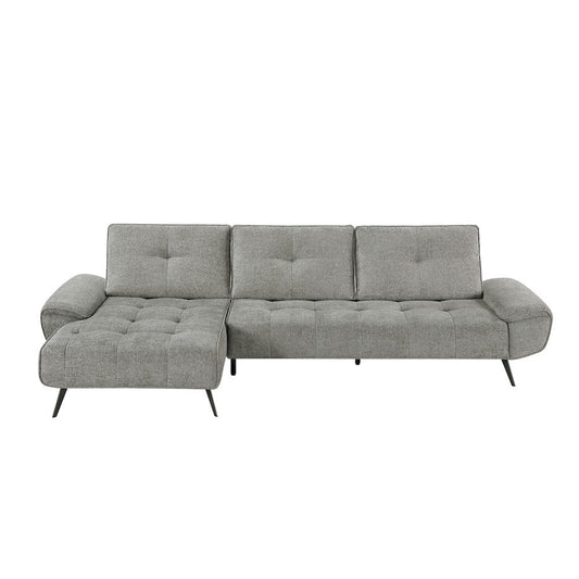 Homelegance  - Dominic 2-Piece Sectional W/ Left Chaise and Dual-position Backs for Adjustable Seat Depth in Dove gray - 8400DVGx2LC2R  view 1