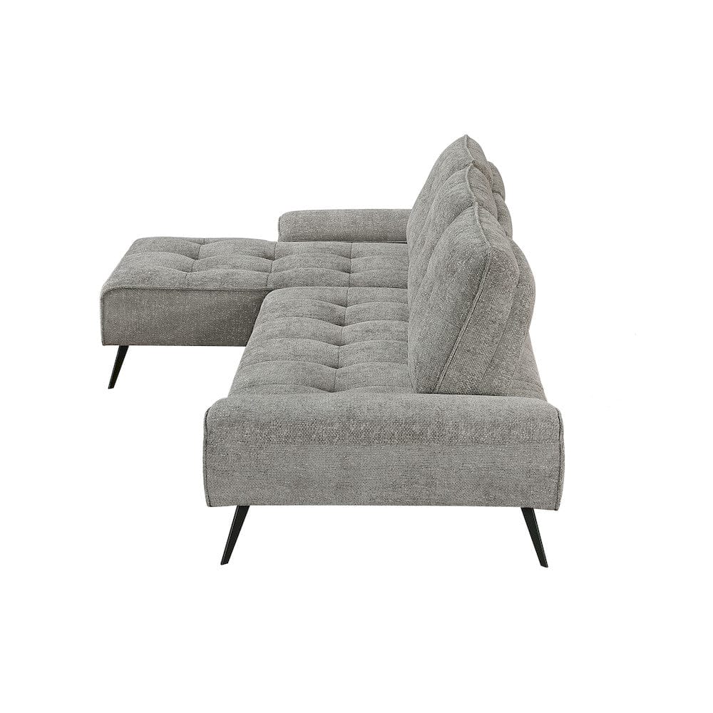 Homelegance  - Dominic 2-Piece Sectional W/ Left Chaise and Dual-position Backs for Adjustable Seat Depth in Dove gray - 8400DVGx2LC2R  view 3