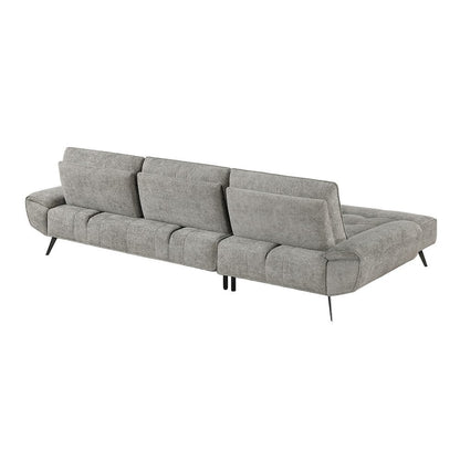 Homelegance  - Dominic 2-Piece Sectional W/ Left Chaise and Dual-position Backs for Adjustable Seat Depth in Dove gray - 8400DVGx2LC2R  view 4