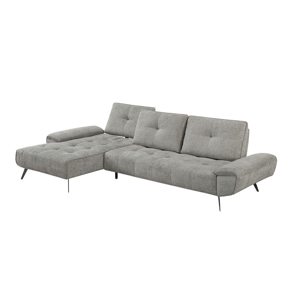 Homelegance  - Dominic 2-Piece Sectional W/ Left Chaise and Dual-position Backs for Adjustable Seat Depth in Dove gray - 8400DVGx2LC2R  view 6