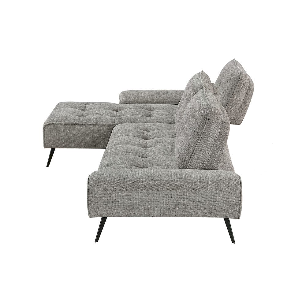 Homelegance  - Dominic 2-Piece Sectional W/ Left Chaise and Dual-position Backs for Adjustable Seat Depth in Dove gray - 8400DVGx2LC2R  view 7