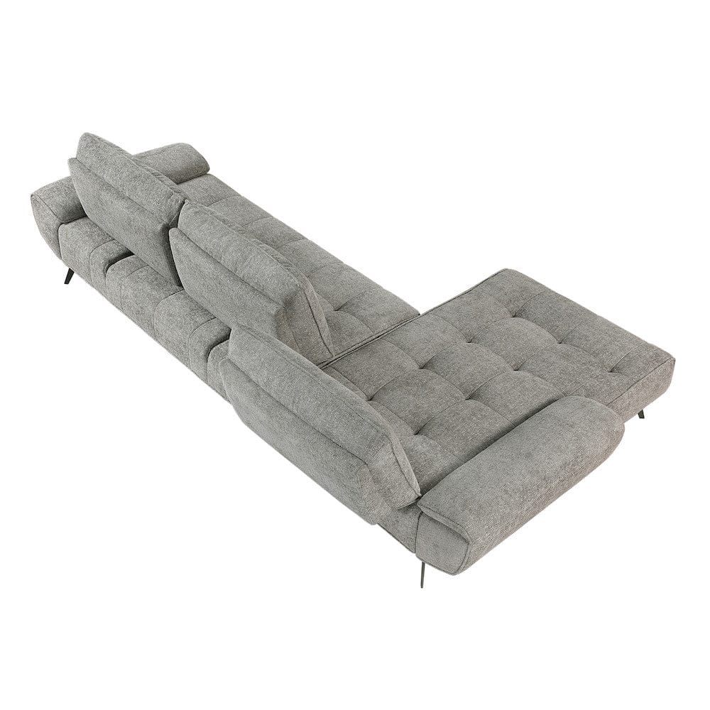 Homelegance  - Dominic 2-Piece Sectional W/ Left Chaise and Dual-position Backs for Adjustable Seat Depth in Dove gray - 8400DVGx2LC2R  view 9