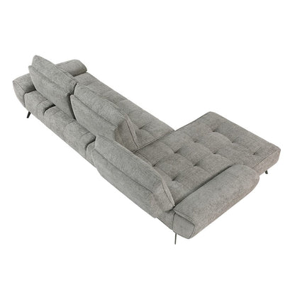Homelegance  - Dominic 2-Piece Sectional W/ Left Chaise and Dual-position Backs for Adjustable Seat Depth in Dove gray - 8400DVGx2LC2R  view 9