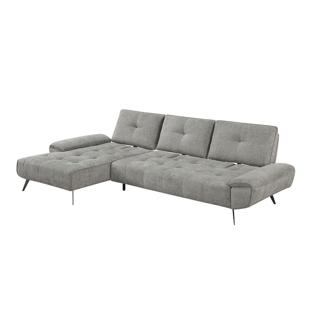 Homelegance  - Dominic 2-Piece Sectional W/ Left Chaise and Dual-position Backs for Adjustable Seat Depth in Dove gray - 8400DVGx2LC2R  view 11