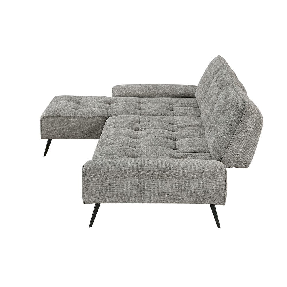 Homelegance  - Dominic 2-Piece Sectional W/ Left Chaise and Dual-position Backs for Adjustable Seat Depth in Dove gray - 8400DVGx2LC2R  view 12