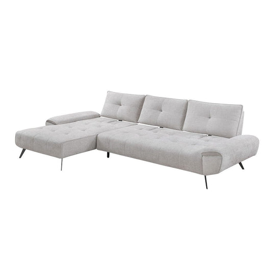 Homelegance  - Dominic 2-Piece Sectional W/ Left Chaise and Dual-position Backs for Adjustable Seat Depth in Light gray - 8400LTGx2LC2R  view 1