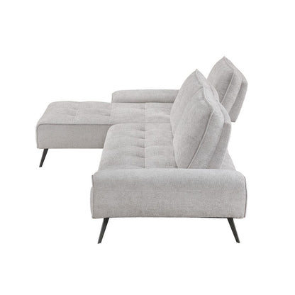 Homelegance  - Dominic 2-Piece Sectional W/ Left Chaise and Dual-position Backs for Adjustable Seat Depth in Light gray - 8400LTGx2LC2R  view 2