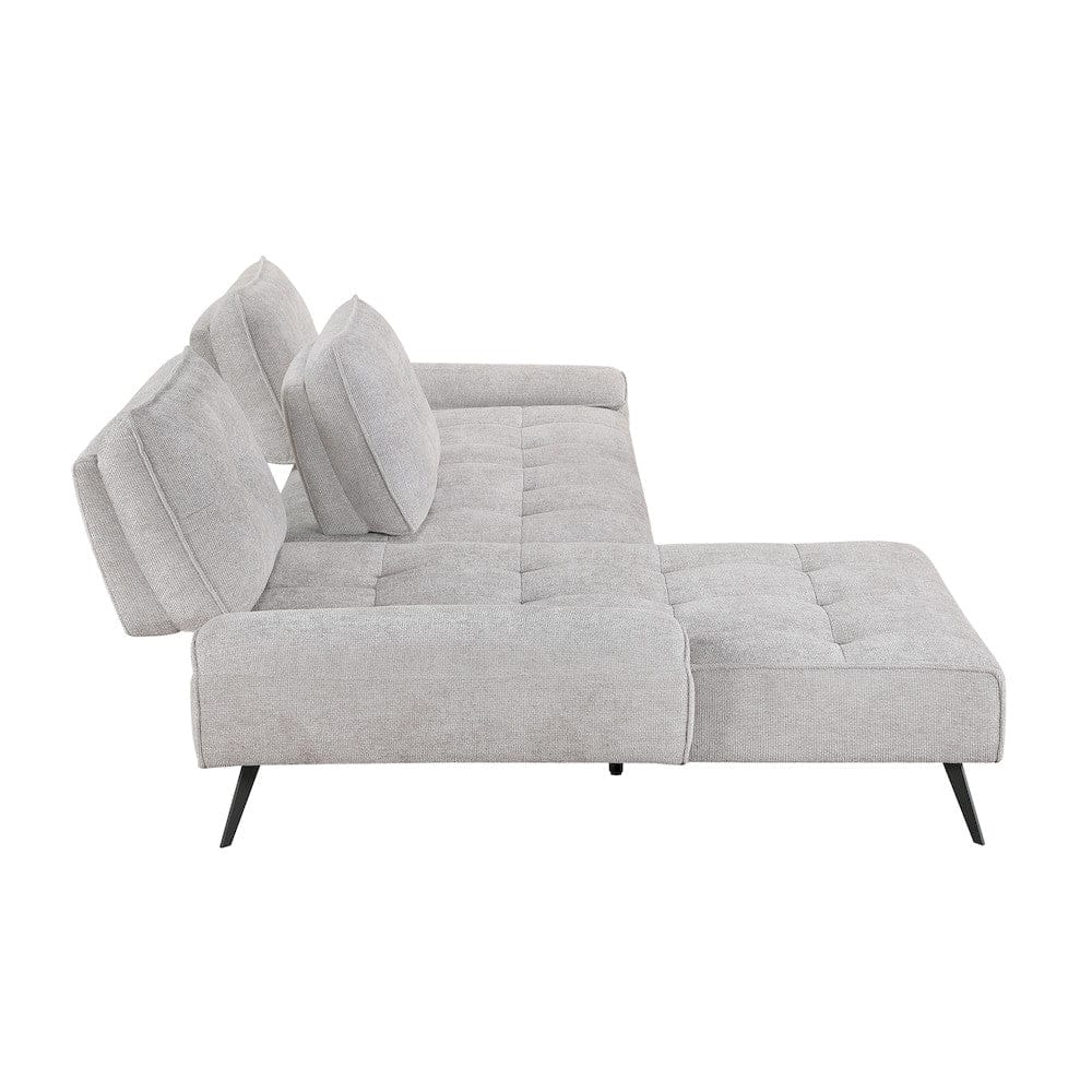 Homelegance  - Dominic 2-Piece Sectional W/ Left Chaise and Dual-position Backs for Adjustable Seat Depth in Light gray - 8400LTGx2LC2R  view 3