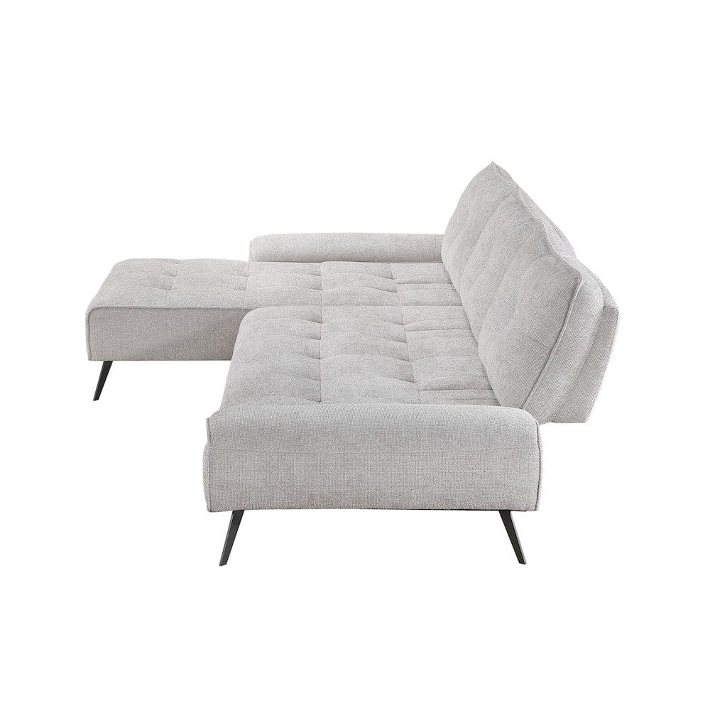 Homelegance  - Dominic 2-Piece Sectional W/ Left Chaise and Dual-position Backs for Adjustable Seat Depth in Light gray - 8400LTGx2LC2R  view 9