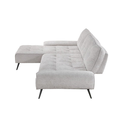 Homelegance  - Dominic 2-Piece Sectional W/ Left Chaise and Dual-position Backs for Adjustable Seat Depth in Light gray - 8400LTGx2LC2R  view 9