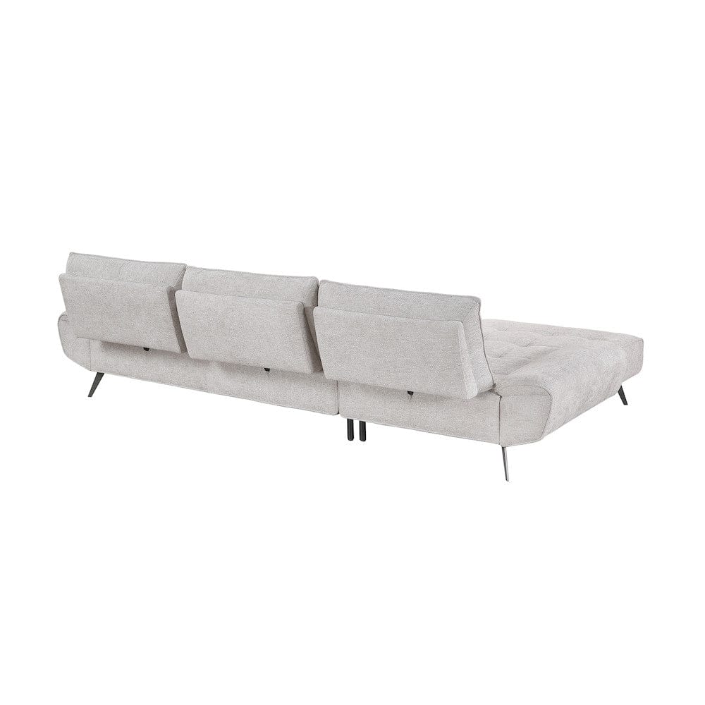 Homelegance  - Dominic 2-Piece Sectional W/ Left Chaise and Dual-position Backs for Adjustable Seat Depth in Light gray - 8400LTGx2LC2R  view 10