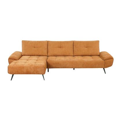 Homelegance  - Dominic 2-Piece Sectional W/ Left Chaise and Dual-position Backs for Adjustable Seat Depth in Orange - 8400RNGx2LC2R  view 1
