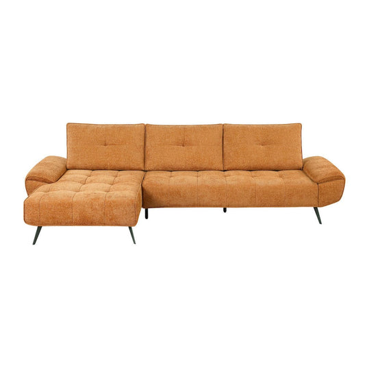 Homelegance  - Dominic 2-Piece Sectional W/ Left Chaise and Dual-position Backs for Adjustable Seat Depth in Orange - 8400RNGx2LC2R  view 1