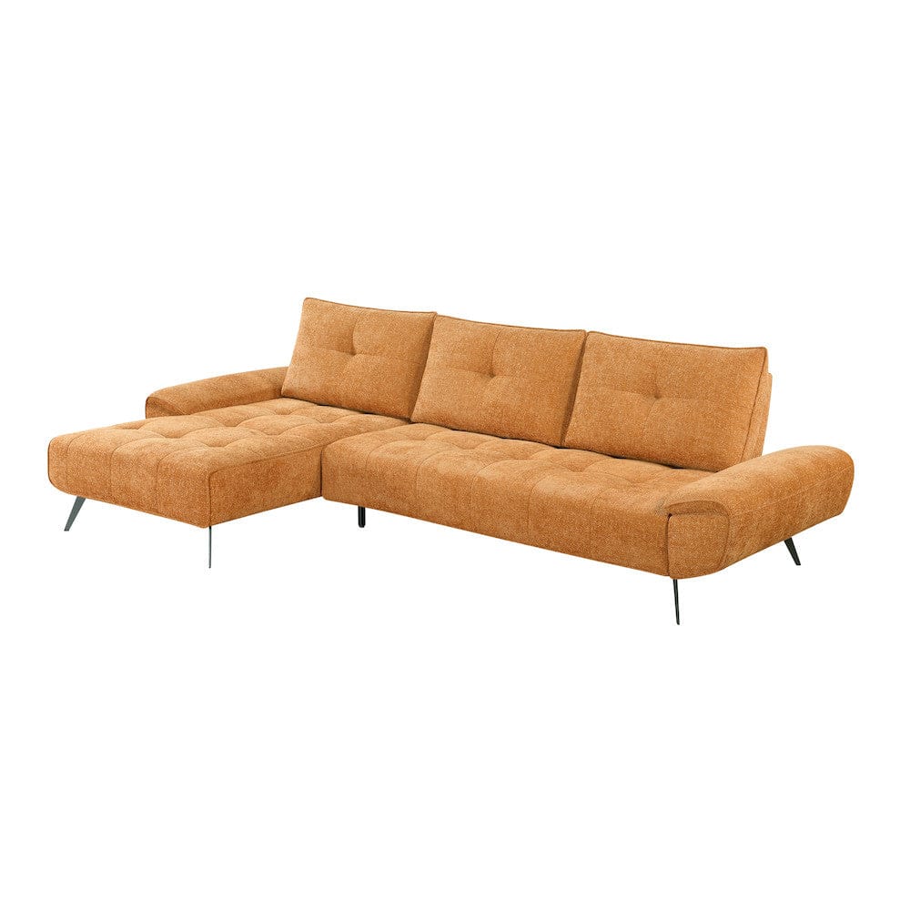 Homelegance  - Dominic 2-Piece Sectional W/ Left Chaise and Dual-position Backs for Adjustable Seat Depth in Orange - 8400RNGx2LC2R  view 2