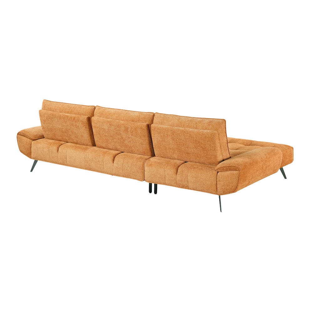 Homelegance  - Dominic 2-Piece Sectional W/ Left Chaise and Dual-position Backs for Adjustable Seat Depth in Orange - 8400RNGx2LC2R  view 4