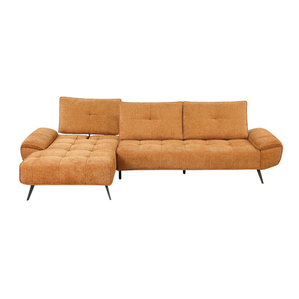 Homelegance  - Dominic 2-Piece Sectional W/ Left Chaise and Dual-position Backs for Adjustable Seat Depth in Orange - 8400RNGx2LC2R  view 5