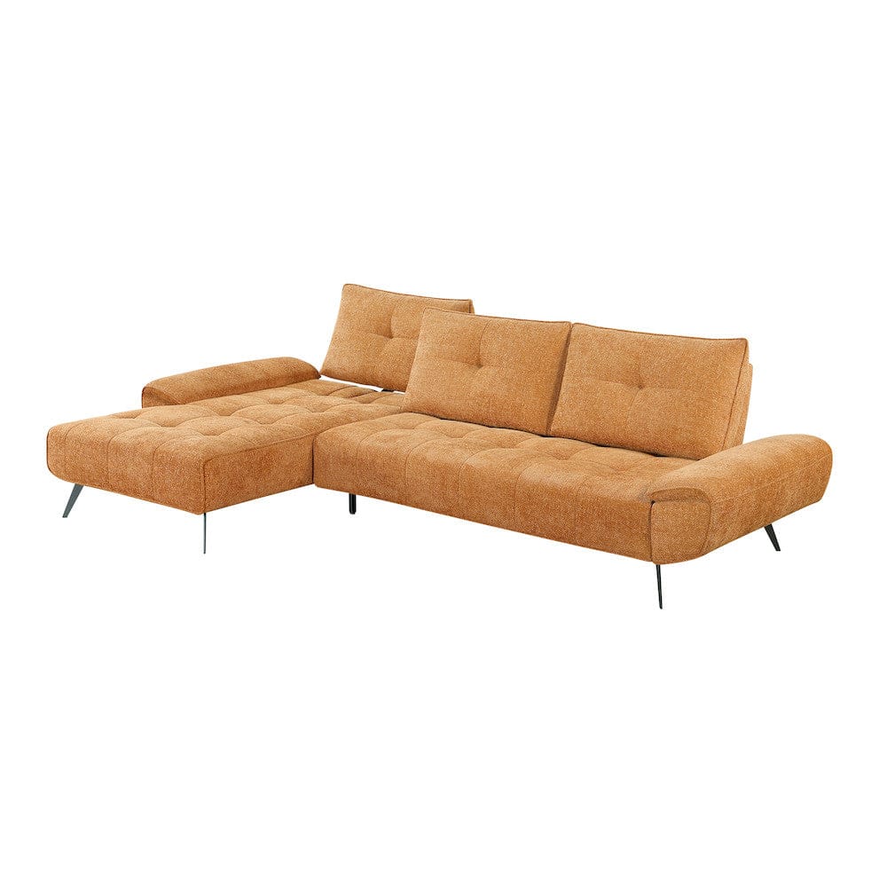 Homelegance  - Dominic 2-Piece Sectional W/ Left Chaise and Dual-position Backs for Adjustable Seat Depth in Orange - 8400RNGx2LC2R  view 6