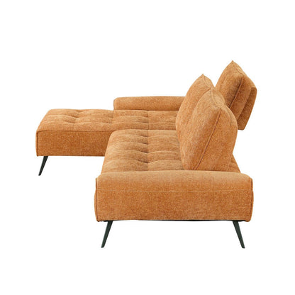 Homelegance  - Dominic 2-Piece Sectional W/ Left Chaise and Dual-position Backs for Adjustable Seat Depth in Orange - 8400RNGx2LC2R  view 7
