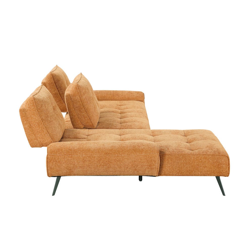 Homelegance  - Dominic 2-Piece Sectional W/ Left Chaise and Dual-position Backs for Adjustable Seat Depth in Orange - 8400RNGx2LC2R  view 8