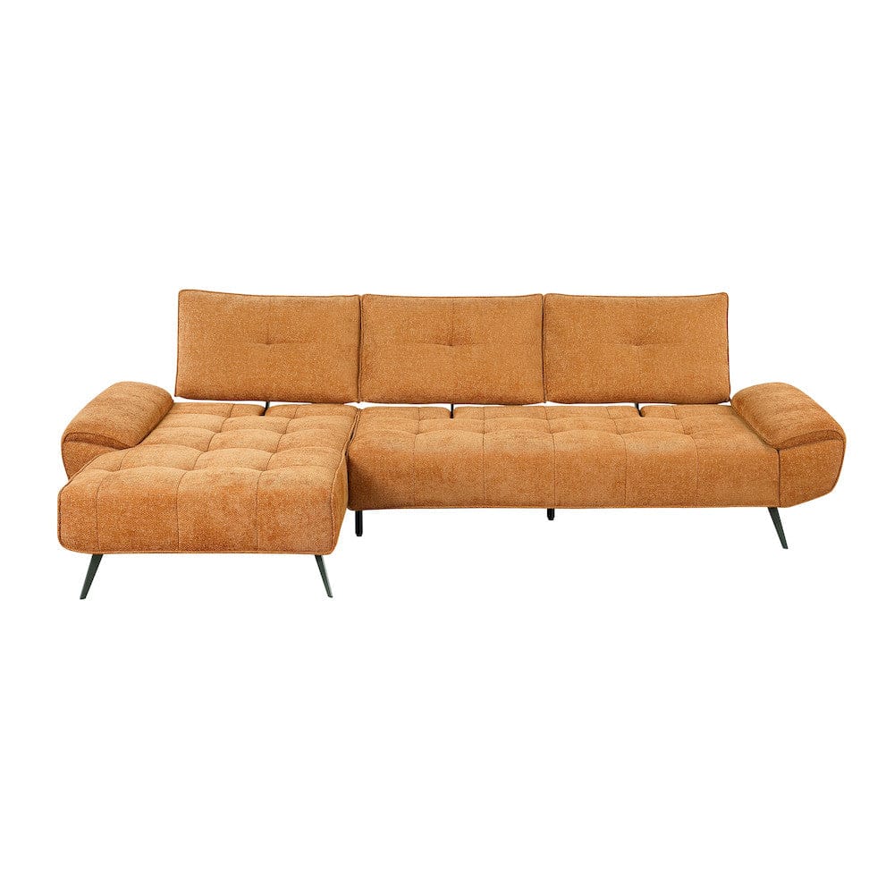 Homelegance  - Dominic 2-Piece Sectional W/ Left Chaise and Dual-position Backs for Adjustable Seat Depth in Orange - 8400RNGx2LC2R  view 10
