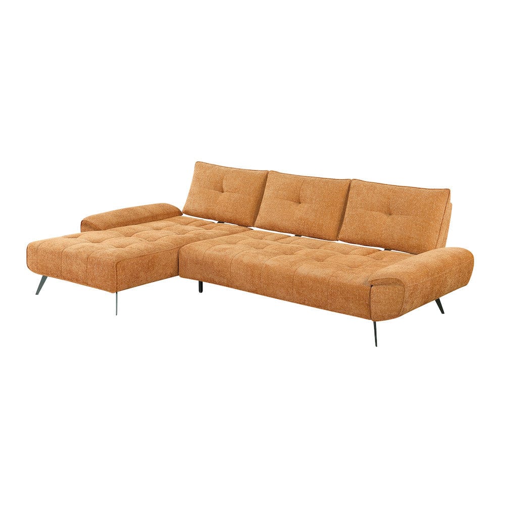 Homelegance  - Dominic 2-Piece Sectional W/ Left Chaise and Dual-position Backs for Adjustable Seat Depth in Orange - 8400RNGx2LC2R  view 11
