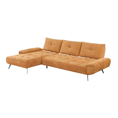 Homelegance  - Dominic 2-Piece Sectional W/ Left Chaise and Dual-position Backs for Adjustable Seat Depth in Orange - 8400RNGx2LC2R  view 11