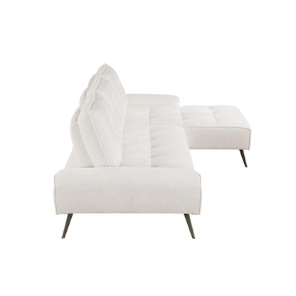 Homelegance  - Dominic 2-Piece Sectional W/ Right Chaise and Dual-position Backs for Adjustable Seat Depth in Beige - 8400BEGx22LRC  view 2