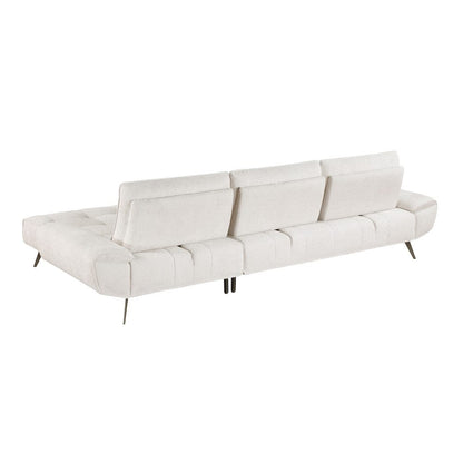 Homelegance  - Dominic 2-Piece Sectional W/ Right Chaise and Dual-position Backs for Adjustable Seat Depth in Beige - 8400BEGx22LRC  view 3