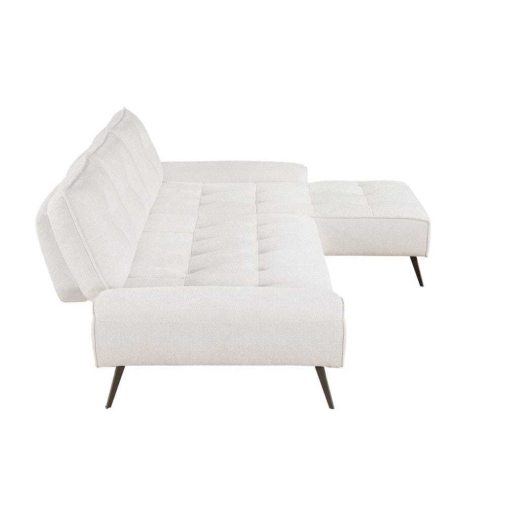 Homelegance  - Dominic 2-Piece Sectional W/ Right Chaise and Dual-position Backs for Adjustable Seat Depth in Beige - 8400BEGx22LRC  view 6
