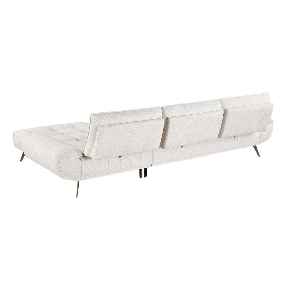 Homelegance  - Dominic 2-Piece Sectional W/ Right Chaise and Dual-position Backs for Adjustable Seat Depth in Beige - 8400BEGx22LRC  view 7