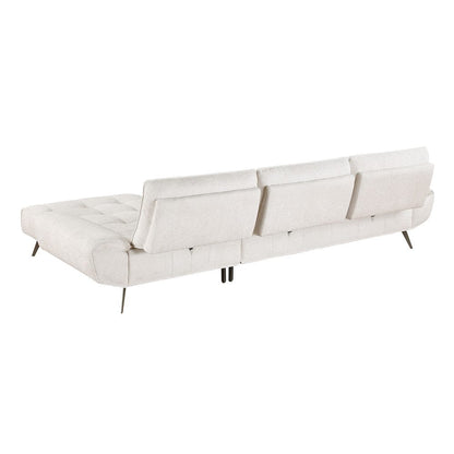 Homelegance  - Dominic 2-Piece Sectional W/ Right Chaise and Dual-position Backs for Adjustable Seat Depth in Beige - 8400BEGx22LRC  view 7