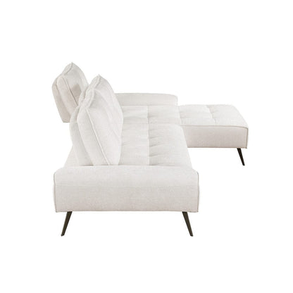 Homelegance  - Dominic 2-Piece Sectional W/ Right Chaise and Dual-position Backs for Adjustable Seat Depth in Beige - 8400BEGx22LRC  view 8