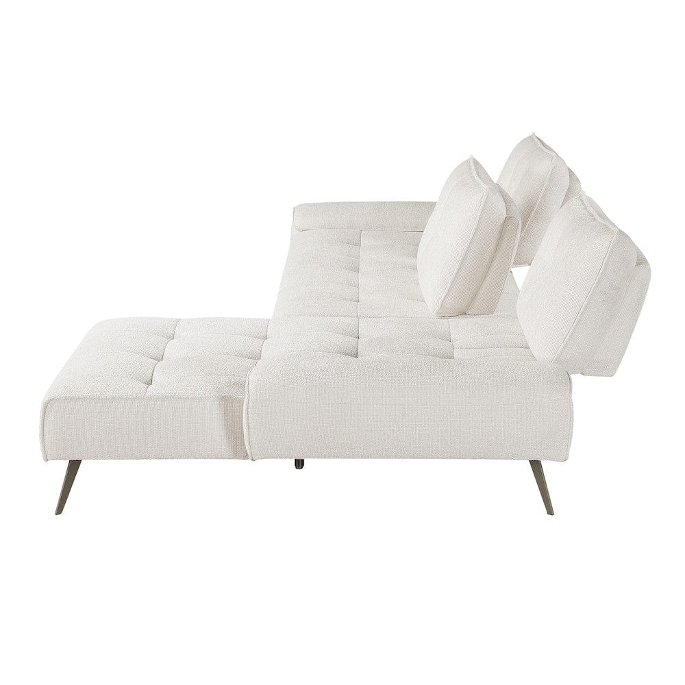 Homelegance  - Dominic 2-Piece Sectional W/ Right Chaise and Dual-position Backs for Adjustable Seat Depth in Beige - 8400BEGx22LRC  view 9
