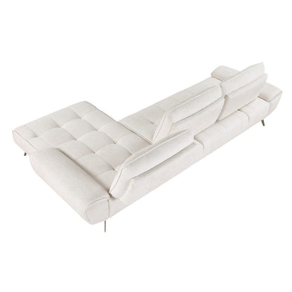 Homelegance  - Dominic 2-Piece Sectional W/ Right Chaise and Dual-position Backs for Adjustable Seat Depth in Beige - 8400BEGx22LRC  view 10