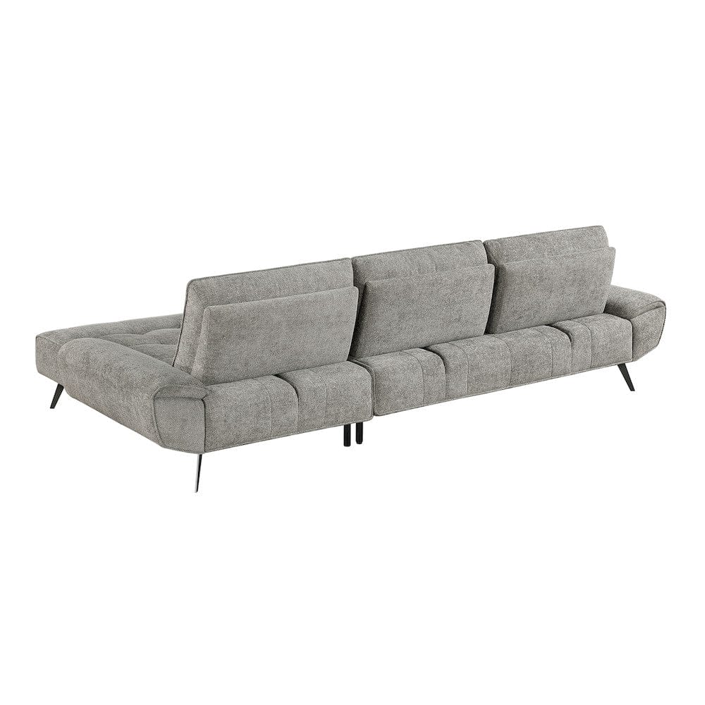 Homelegance  - Dominic 2-Piece Sectional W/ Right Chaise and Dual-position Backs for Adjustable Seat Depth in Dove gray - 8400DVGx22LRC  view 2
