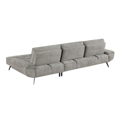 Homelegance  - Dominic 2-Piece Sectional W/ Right Chaise and Dual-position Backs for Adjustable Seat Depth in Dove gray - 8400DVGx22LRC  view 2