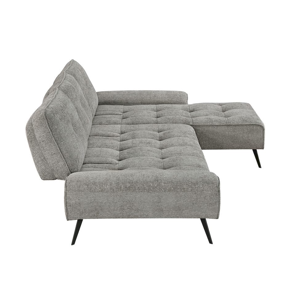Homelegance  - Dominic 2-Piece Sectional W/ Right Chaise and Dual-position Backs for Adjustable Seat Depth in Dove gray - 8400DVGx22LRC  view 6