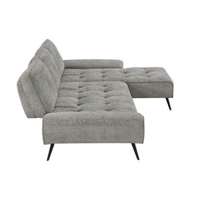 Homelegance  - Dominic 2-Piece Sectional W/ Right Chaise and Dual-position Backs for Adjustable Seat Depth in Dove gray - 8400DVGx22LRC  view 6
