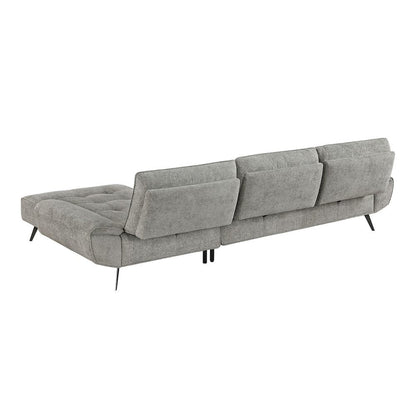 Homelegance  - Dominic 2-Piece Sectional W/ Right Chaise and Dual-position Backs for Adjustable Seat Depth in Dove gray - 8400DVGx22LRC  view 7