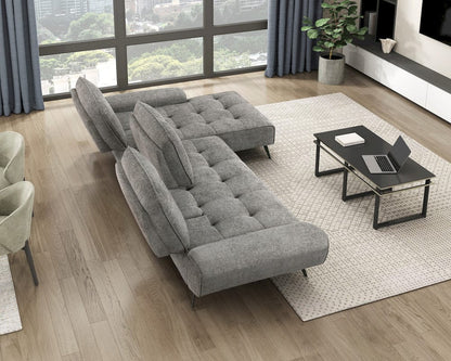 Homelegance  - Dominic 2-Piece Sectional W/ Right Chaise and Dual-position Backs for Adjustable Seat Depth in Dove gray - 8400DVGx22LRC  view 10