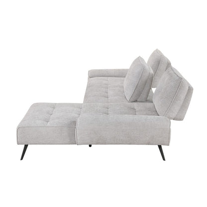Homelegance  - Dominic 2-Piece Sectional W/ Right Chaise and Dual-position Backs for Adjustable Seat Depth in Light gray - 8400LTGx22LRC  view 5