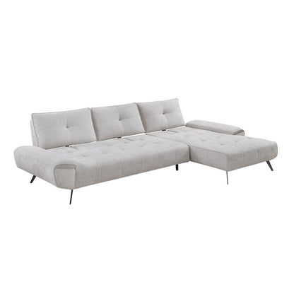 Homelegance  - Dominic 2-Piece Sectional W/ Right Chaise and Dual-position Backs for Adjustable Seat Depth in Light gray - 8400LTGx22LRC  view 8