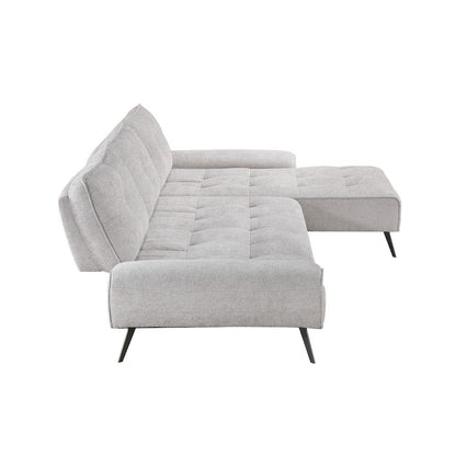 Homelegance  - Dominic 2-Piece Sectional W/ Right Chaise and Dual-position Backs for Adjustable Seat Depth in Light gray - 8400LTGx22LRC  view 9