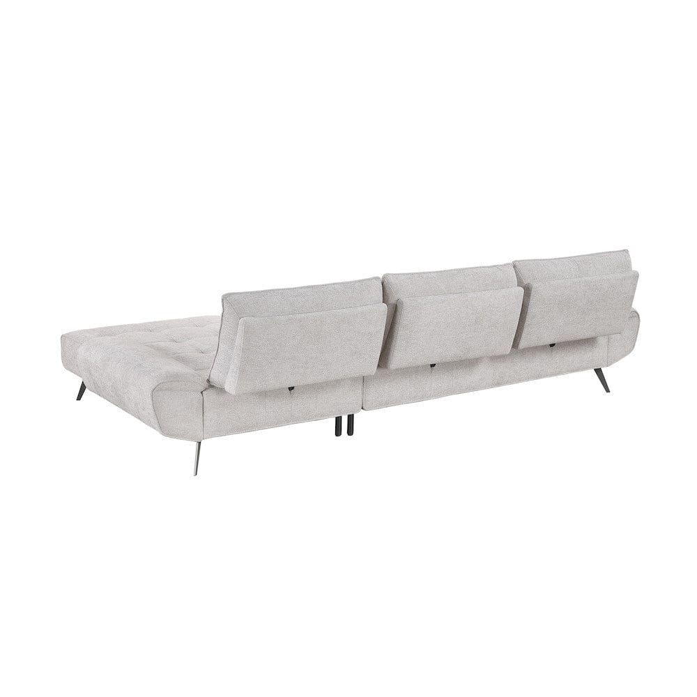 Homelegance  - Dominic 2-Piece Sectional W/ Right Chaise and Dual-position Backs for Adjustable Seat Depth in Light gray - 8400LTGx22LRC  view 10