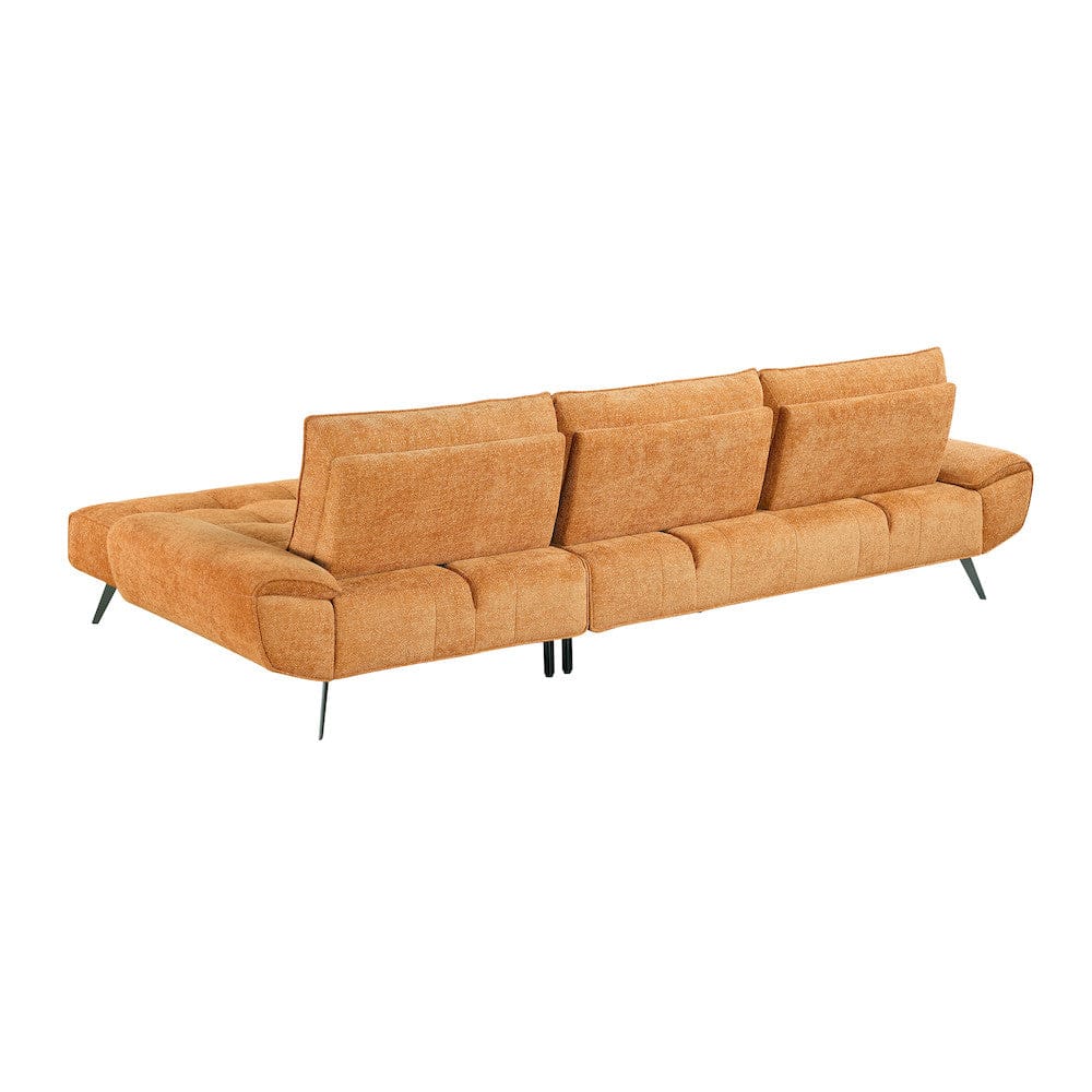 Homelegance  - Dominic 2-Piece Sectional W/ Right Chaise and Dual-position Backs for Adjustable Seat Depth in Orange - 8400RNGx22LRC  view 3