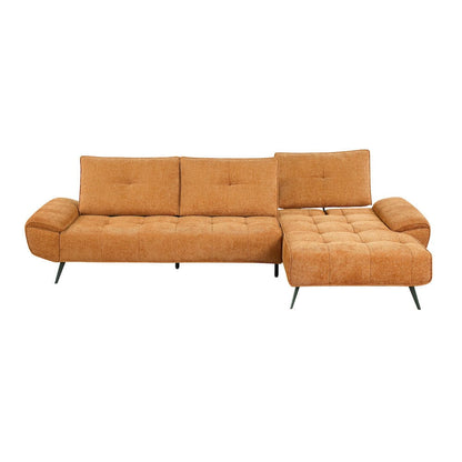 Homelegance  - Dominic 2-Piece Sectional W/ Right Chaise and Dual-position Backs for Adjustable Seat Depth in Orange - 8400RNGx22LRC  view 4