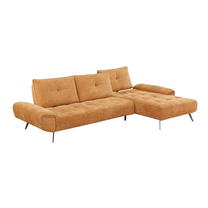 Homelegance  - Dominic 2-Piece Sectional W/ Right Chaise and Dual-position Backs for Adjustable Seat Depth in Orange - 8400RNGx22LRC  view 5