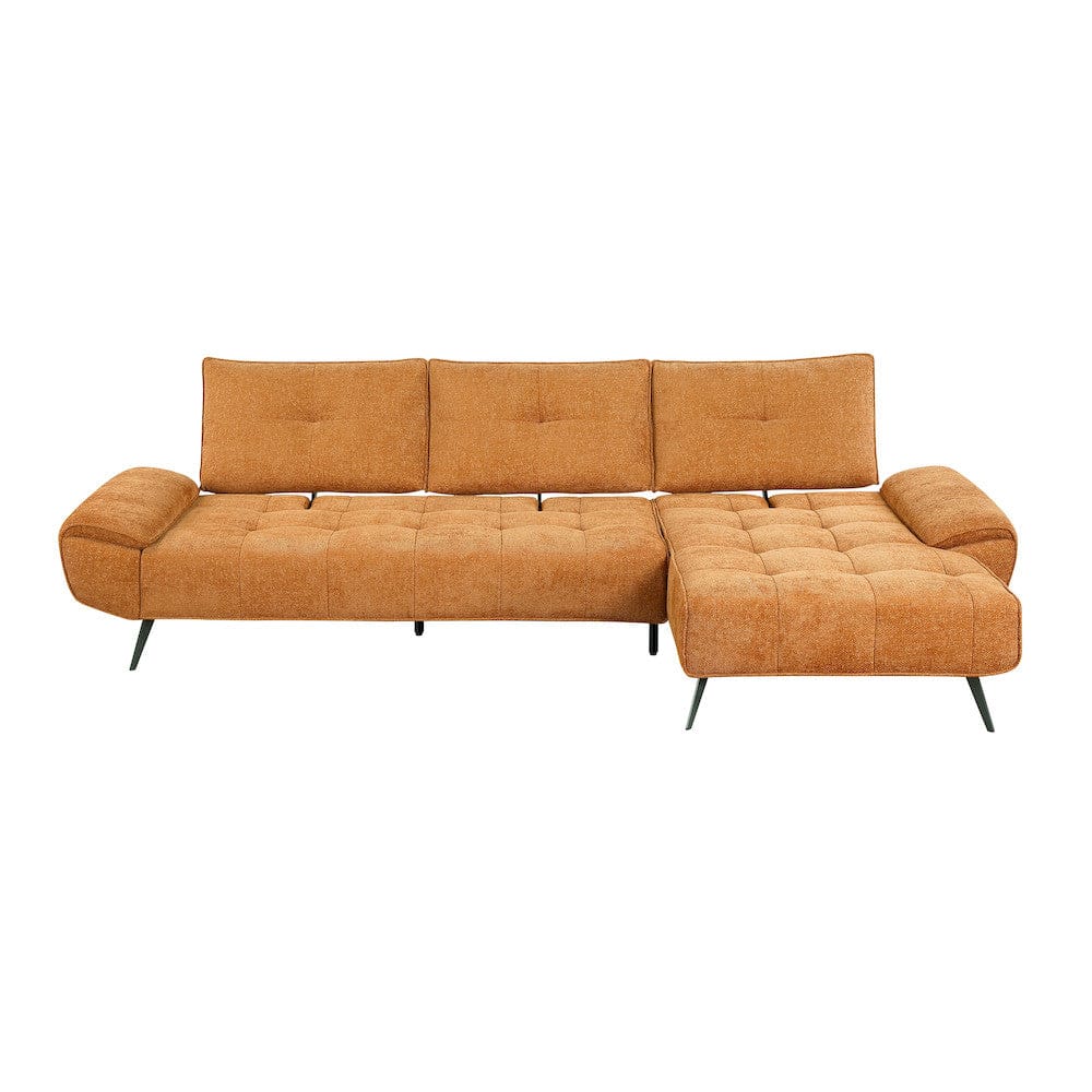 Homelegance  - Dominic 2-Piece Sectional W/ Right Chaise and Dual-position Backs for Adjustable Seat Depth in Orange - 8400RNGx22LRC  view 8